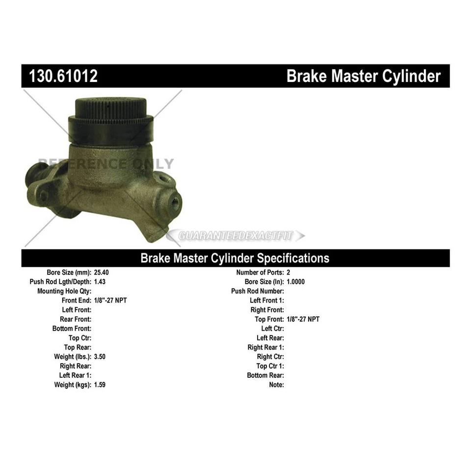 适用于 Edsel Ranger Villager 福特 Country Squire Centric 制动主缸 TCP — 第 3/3 张图片