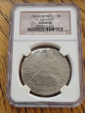 1783 Mo FF Mexico 8 Reales *EL CAZADOR SHIPWRECK* NGC Genuine