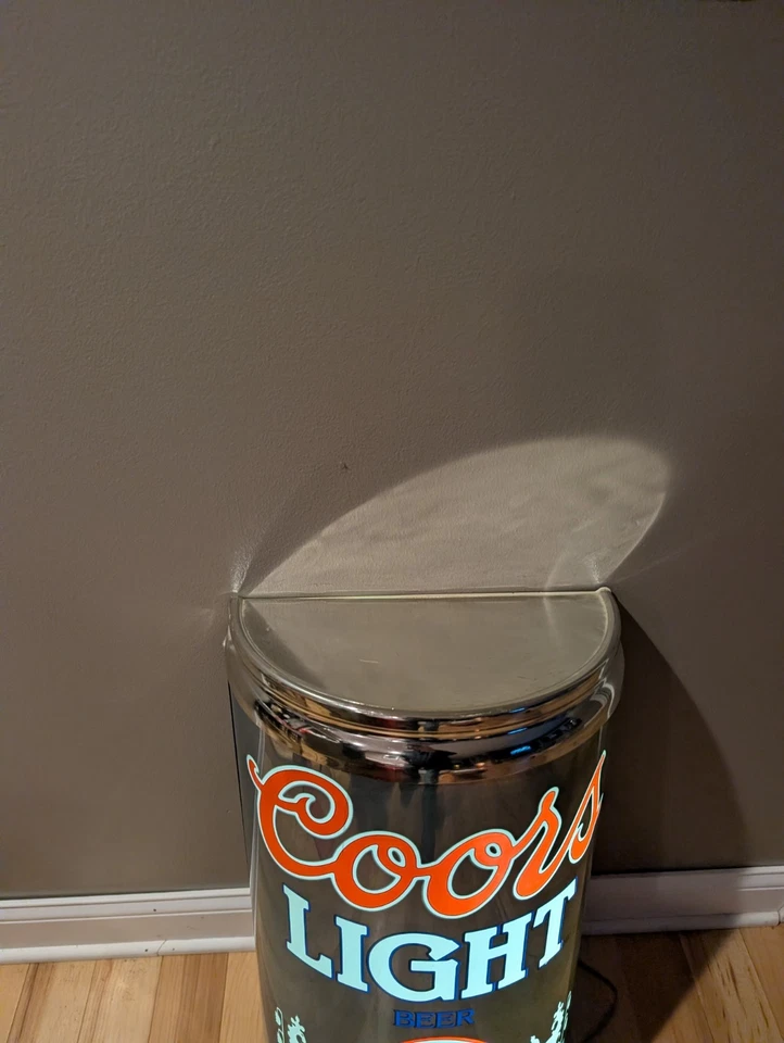 Vintage 27x14 Coors Light Beer Can Lighted Sign Silver Bullet Waterfall - Image 3 of 4