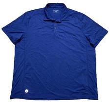 UNTUCKit Clavidor Short Sleeve Blue Polo Shirt Men  s XL Polyester Blend