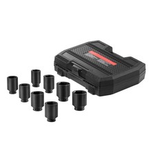 Axle Nut Impact Socket Set 12 Drive Deep 12-point 8pcs Metric Nut Socket