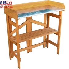 Durable Compact Folding Work Table W/ Second Shelf Storage & Easy Setup New