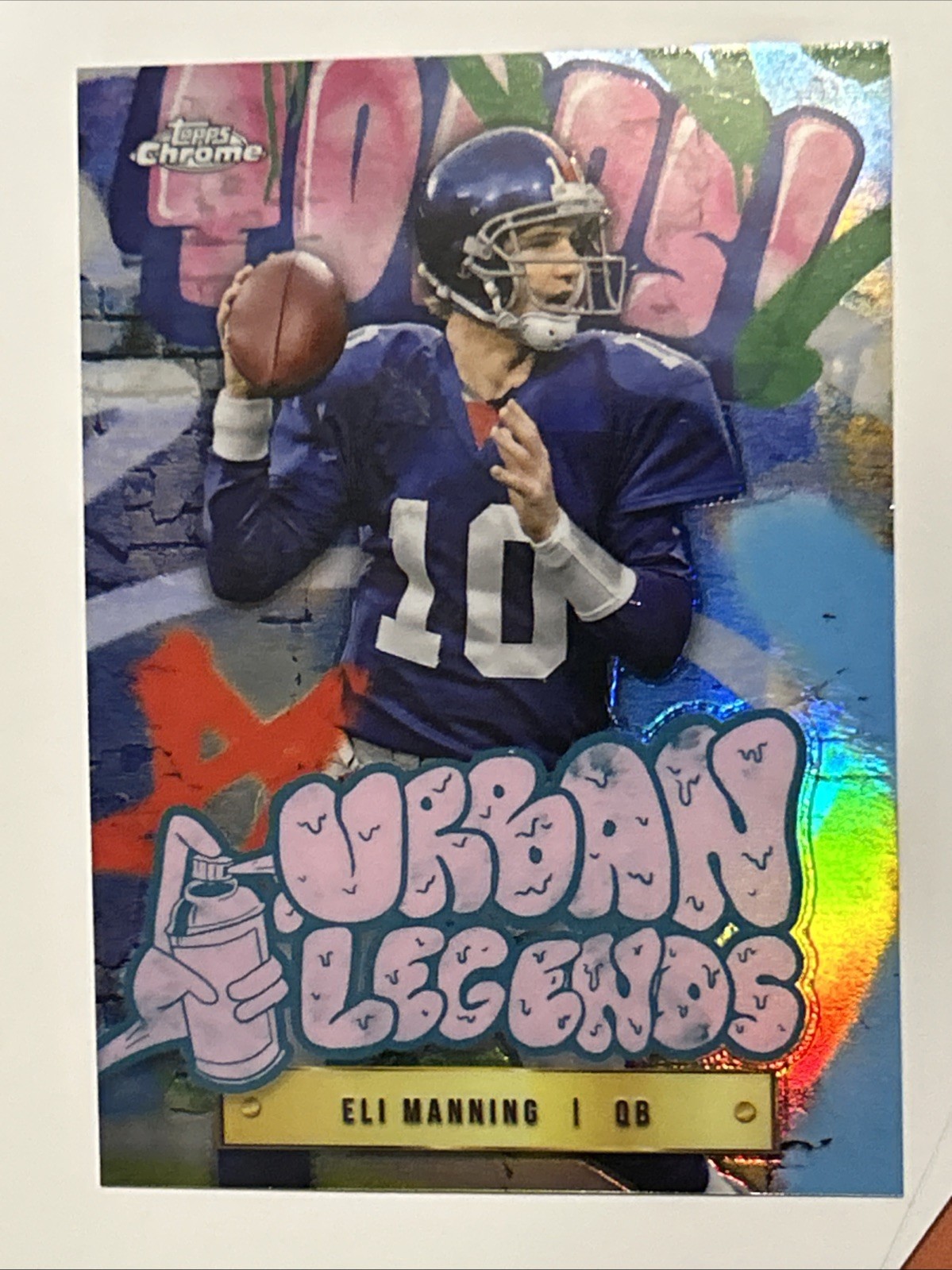 2024 Topps Chrome Eli Manning Urban Legends Case Hit !! #UL-2. New York Giants
