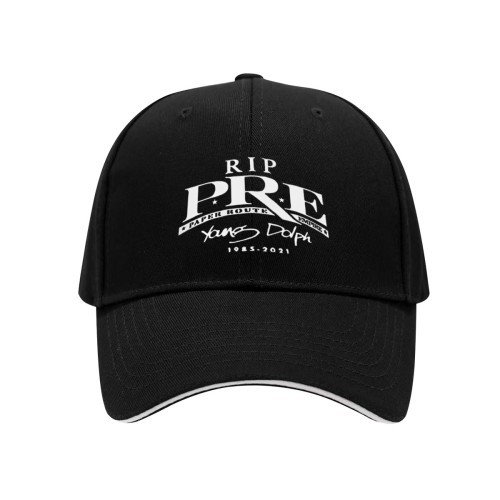 1pc Young Dolph RIP Adjustable Baseball Cap with Sandwich-Style Brim - Printed D