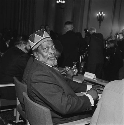Jomo Kenyatta the Prime Minister of Kenya attends a conference on - Old Photo