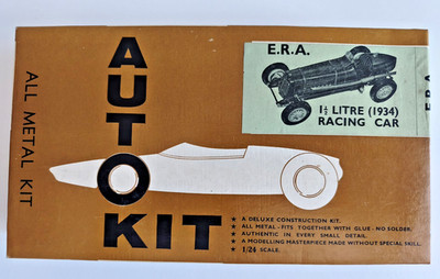 1934 E.R.A. 1,5 Liter Wills Finecraft Auto-Kit Metall Modellbausatz Maßstab 1:24 Originalverpackt