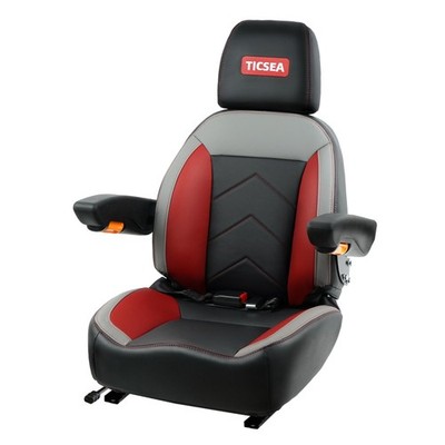 Tractor Forklift Seat Retractable Seatbelt Adjustable Backrest Headrest Armrests