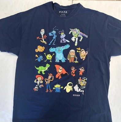 Pixar Disney Graphic T-Shirt Men's XL Navy Blue Toy Story Finding Nemo