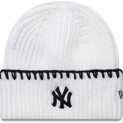 New Era Herren KNIT MEDIUM New York Yankees Beanie - Light Cream - One Size