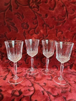 4Crystal 7in Wine/ Champagne Glasses. Pristine Clink!  