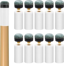 10 Sets Cue Tips for Pool Stick Billiard Cues Tips Replacement Kit with White