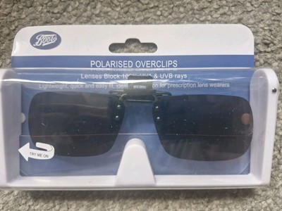 Boots Opticians Polarised Flip Up Clip On Polarized Sunglasses RRP £20  UK