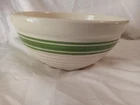 vintage hull beehive green stripe mixing bowl vgc 4 1/2" X 9 5/8" across