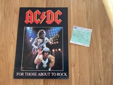 AC/DC - For Those About To Rock Tour Programme + ticket 30th Sept 1982.