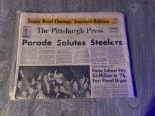 Pittsburgh Steelers NFL The Pittsburgh Press Parade Salutes 1976 Champ Newspaper Pittsburgh Steelers NFL The Pittsburgh Press Parade Salutes 1976 Champ Newspaper