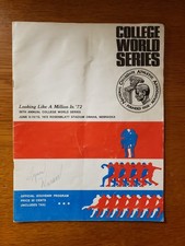 1972 NCAA College Baseball World Series Program Omaha Nebraska