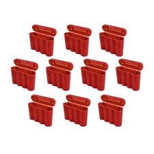 10 RED AA AAA BATTERY BATTERY PLASTIC STORAGE CASE HOLDER BOX USA SHIP