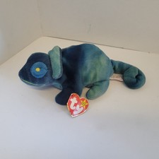 TY Beanie Baby  RAINBOW Chameleon Plush Beanie Babies 1997 Pellets