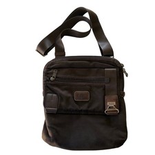 TUMI Alpha Bravo Annapolis Zip Flap Crossbody Messenger Bag Nylon/Leather Trim