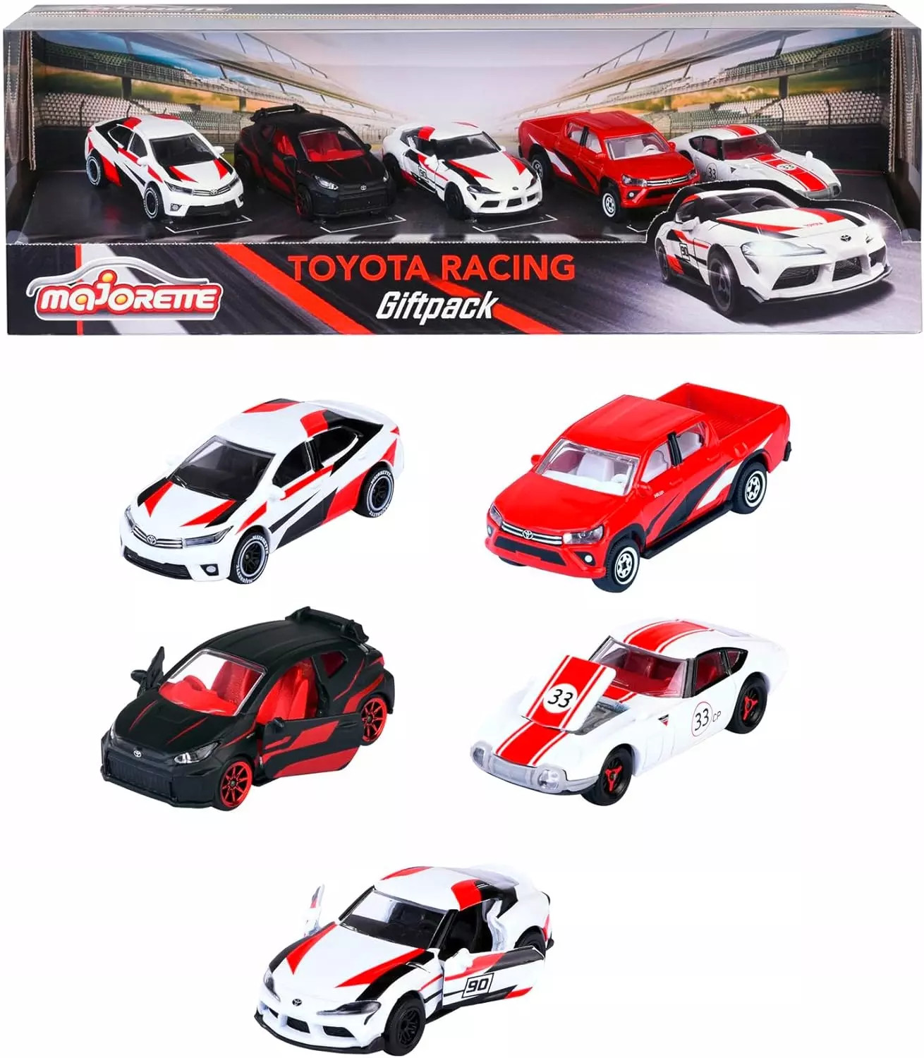 3467452074640 Majorette Toyota Racing 5szt Majorette