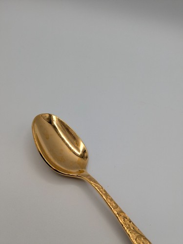 Americana Golden Heritage Flatware Golden Scroll 8 Teaspoons 6" Vintage - Picture 5 of 9