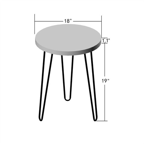 Mesa lateral de madera maciza recuperada mesita de noche redonda girasol 20" H - Imagen 11 de 17