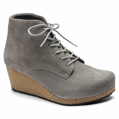 EDITH SUEDE WEDGE ANKLE BOOTS 