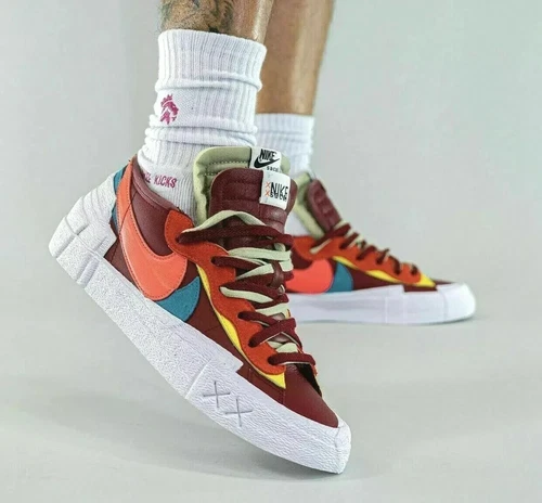 Size 13 - Nike KAWS x sacai x Blazer Low Team Red - NEW