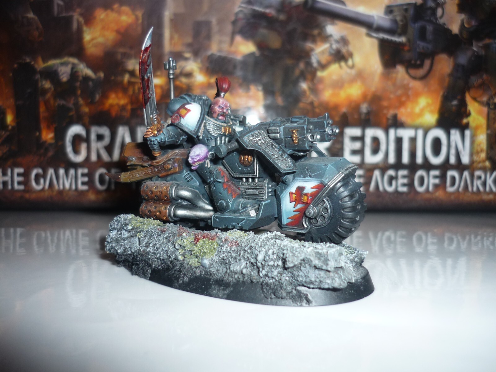 Figurine Space Marine Deathwatch Jetek Suberei peinte à la main pour Warhammer 40k