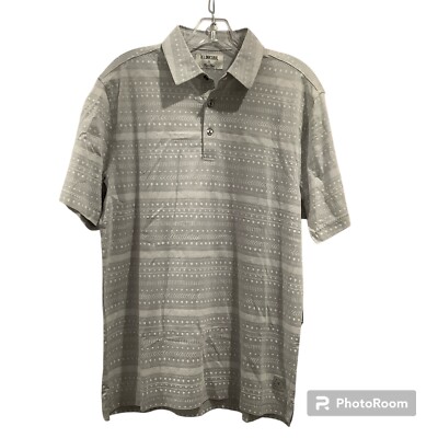 Linksoul Dri-Loft Grey Stripe Tempus Fugit Golf Polo Men s Small NWT (MSRP $78)