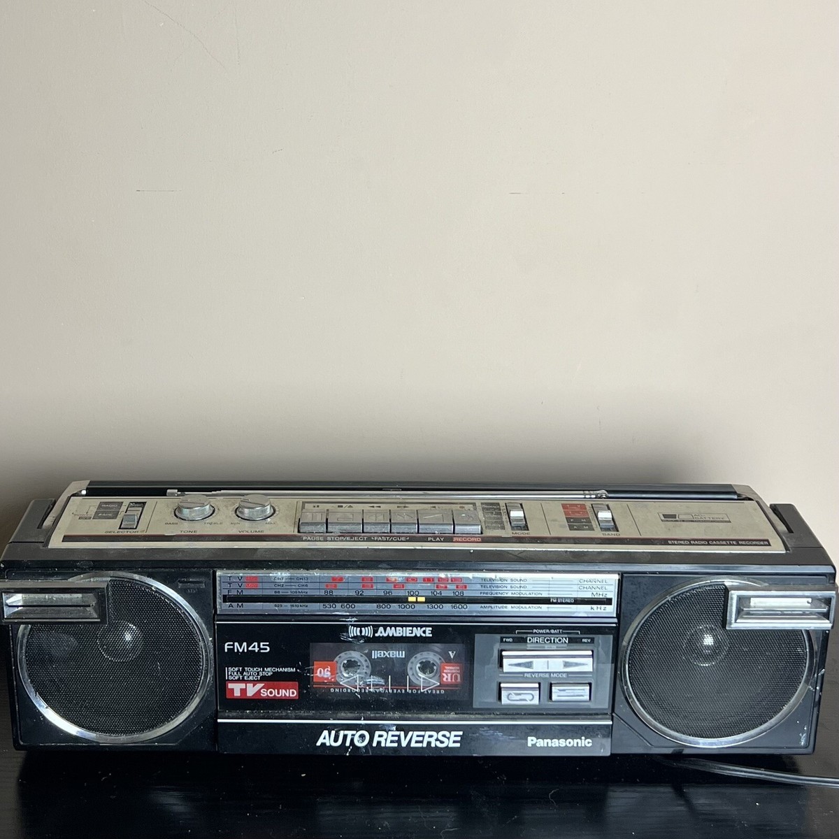 Vintage Panasonic Ambience Radio Boombox RX-FM45 Japan *cassette