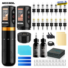 Neebol R2 PRO Wireless Tattoo Pen Kit Dual Batterie 2.5-4.5MM Stroke SET USA PMU