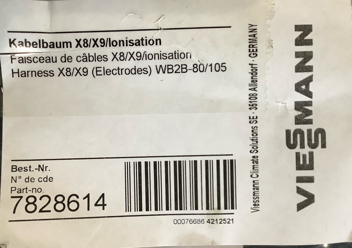 Viessmann Wiring Harness X8, X9 With Ionization Cable 7828614 @59