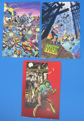 1993 Valiant Post Card Lot x3 Comic Cover Art Promo X-O Shadowman Bloodshot
