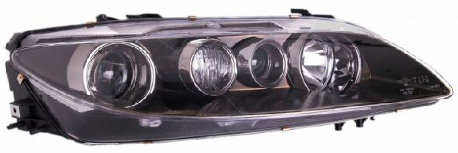 Phare avant droit pour Mazda 6 GG1 avec lentille en polycarbonate anti-UV pour années 2005-2008