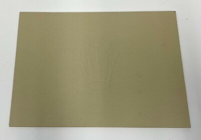  Rolex Crown Faux Leather Beige Presentation Watch Single Pad 9.25'' x 13.25''