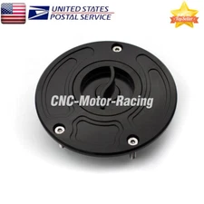 Aluminum Fuel Gas Tank Cap Cover Motorcycle For Suzuki GSXR1000 2003-2020 Black
