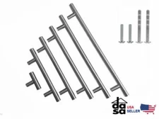 Brushed Nickel Stainless Steel T Bar Cabinet Pulls Knobs Handles Hardware