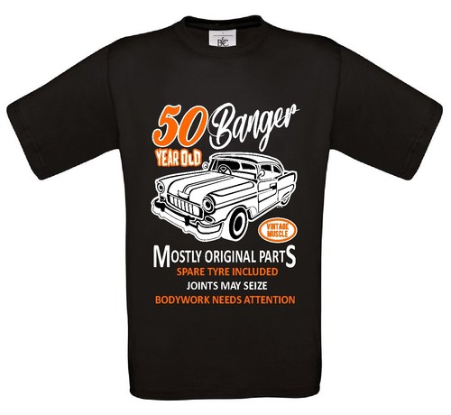 car mens t-shirt top 50th birthday gift 