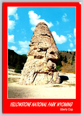Liberty Cap Mammoth Hot Springs Yellowstone National Park Postcard Close Up View