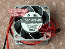 Sanyo 9GE0412P3J03 4028 DC12V 0.65A 4CM 2-Wire Aluminum Frame Cooling Fan