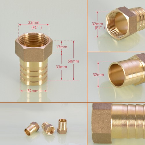 Internal And External Thread Hose Barb Brass Fitting Size 1/2" 3/4" 1" - 2" - Picture 36 of 44