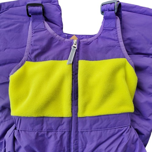 Lands End Kinder Kleinkind 2T Squall Grow-a-Longs Schneelätzchen lila/Neongelb - Bild 3 von 12