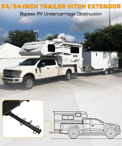 Trailer Hitch Extension,2.5 to 2 Inch Hitch Extender,24 34 Inch Length, 4,500lbs - Bild 3 von 21