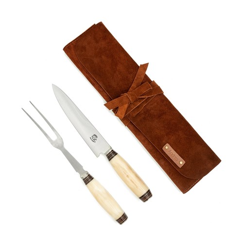 Juego de tallas de cuchillo y tenedor gaucho, asado, rollo de barbacoa - Imagen 9 de 13