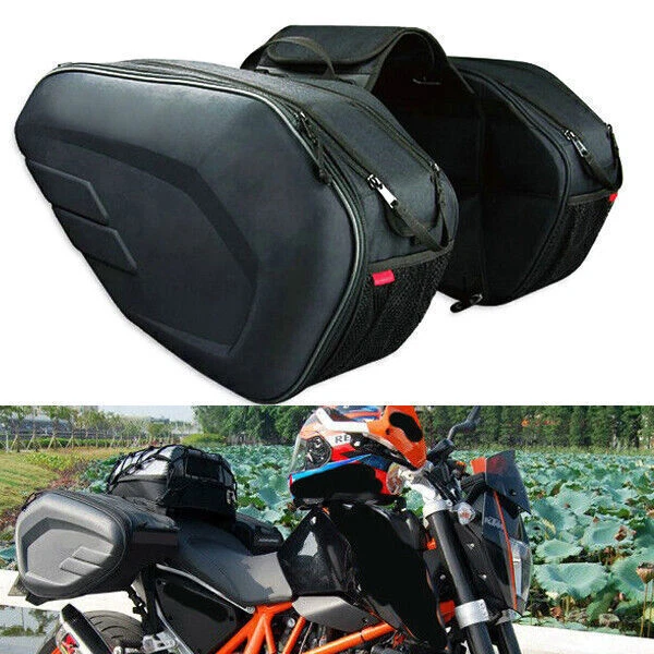 Pair Motorcycle Pannier Bags Luggage Saddlebags Side Bag 36-58L Large Capacity - Image 4 of 4