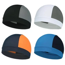Men Women Skull Cap Helmet Liner Hat Summer Beanie Headwear for Running Cycling