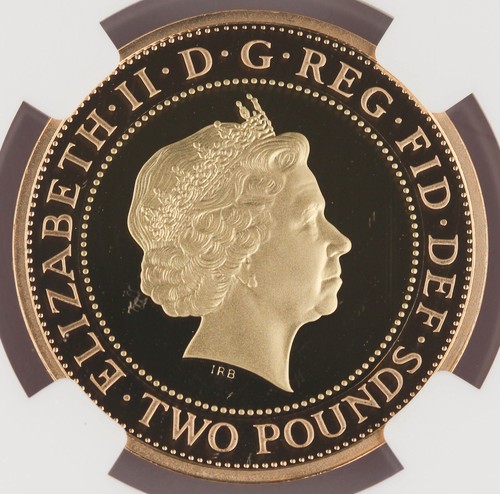 Great Britain 2008 2 Pound 1/2 Oz 22K Gold Proof Coin NGC PF70 Olympics Handover - Picture 4 of 4
