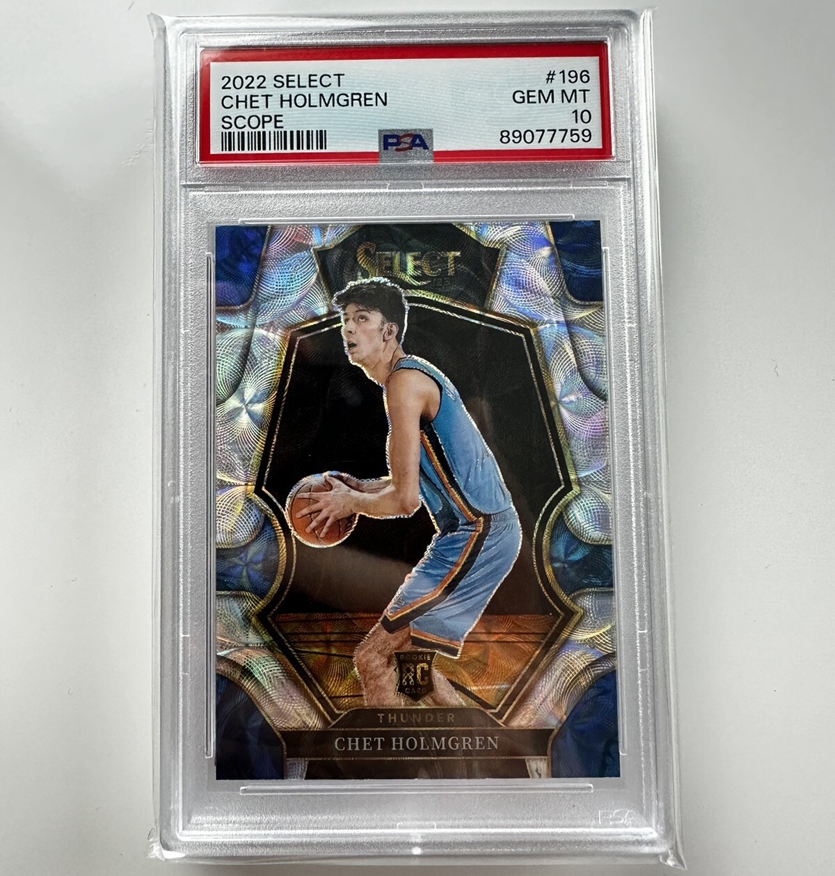 2022 Select Chet Holmgren Scope Rookie Card  PSA 10 RC #196 OKC Thunder NBA