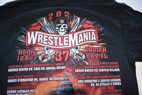 WrestleMania 37 T-Shirt, Ft. Bad Bunny, 2021, Fits Small/X-Small, RARE - Picture 8 of 12